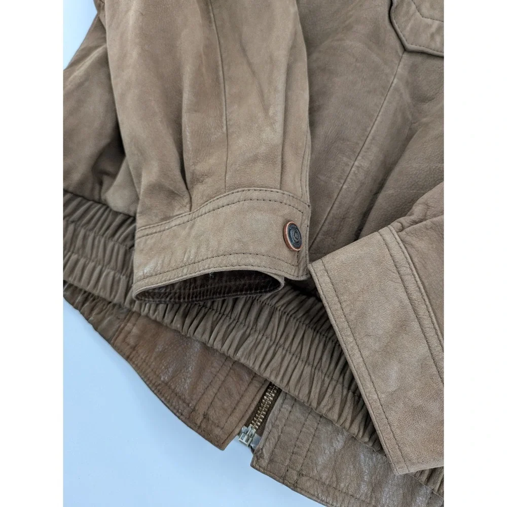 Vintage Adventure Bound Bomber Jacket XL Brown 3M Thinsulate Wilson's Leather